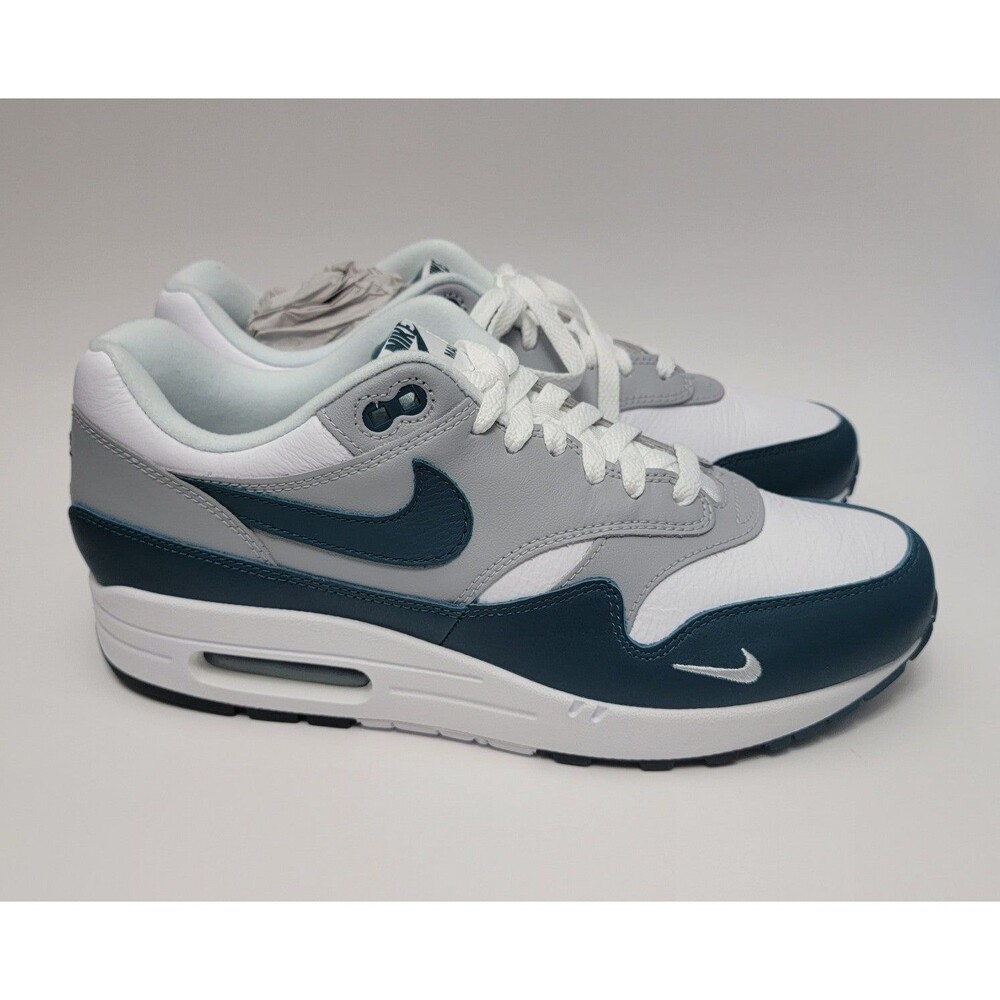 Nike Air MAX 1 LV8 White Dark Teal Green Shoes Sneakers Men's 9.5 DH4059-101 11W